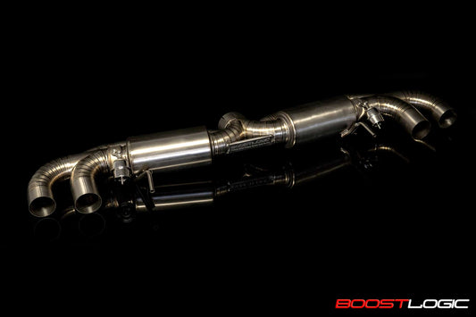 Boost Logic R35 4" Titanium exhaust Valved Section Upgrade - Boost Logic